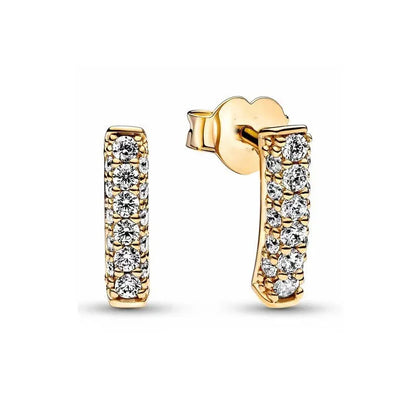 European New Cross Sunflower Gold Color Stud Earrings, Fit Women's Festival Exquisite Charm Jewelry Gifts  925 Silver