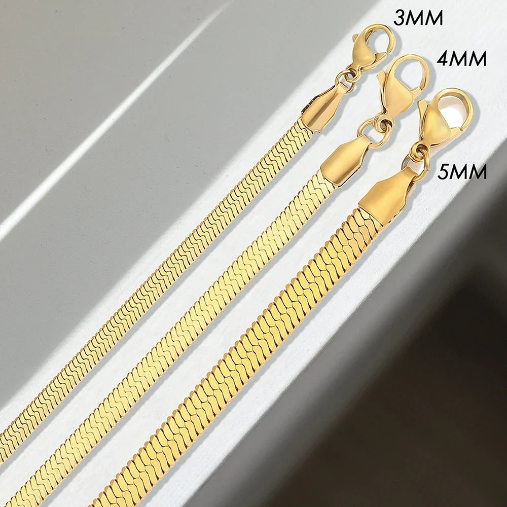 Snake Chain Anklet for Women/Men Girls Beach Chain Ankle Gifts Stainless Steel Not Allergic Dropshipping/Wholesale