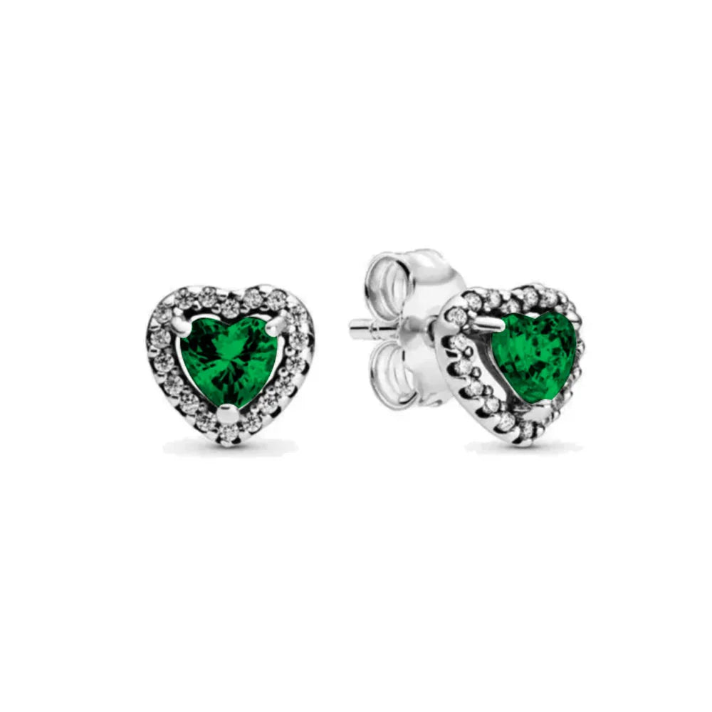 Christmas Gift Hot Selling 925 Silver Blue Stone Flower Stud Earrings Fit Women's Festival Exquisite Charm Jewelry Gifts