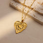 Stainless Steel Sun Sunflower Pendant Necklace For Women Gold Color Round Charm Clavicle Chain Necklaces Fashion Jewelry Gift