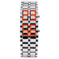 Men's Digital Lava LED Watch | Full Metal Sport Watch with Red Blue Display