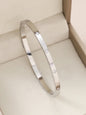 1pc 18K Gold Plated Stainless Steel Stackable Bracelet With Chain And Clover Design, Fashion Style For Women, Suitable For Casua