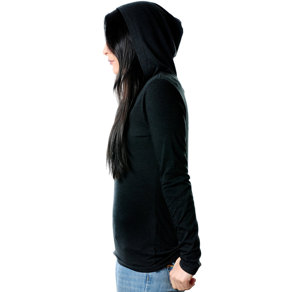 Keep Staring, I Might Do A Trick Black Tapered Long Sleeve Hoodie