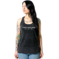 I Have Piercings You Can't See Black Gray Cosmic Twist Back Tank Top