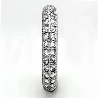 TK1225 - High polished (no plating) Stainless Steel Ring with AAA