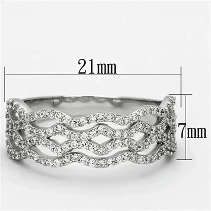 TS106 Rhodium Sterling Silver Ring – AAA Clear CZ Solitaire