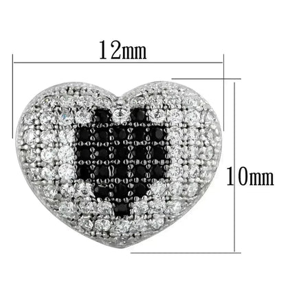 Sterling Silver Black CZ Earrings – TS483 – Femstylo
