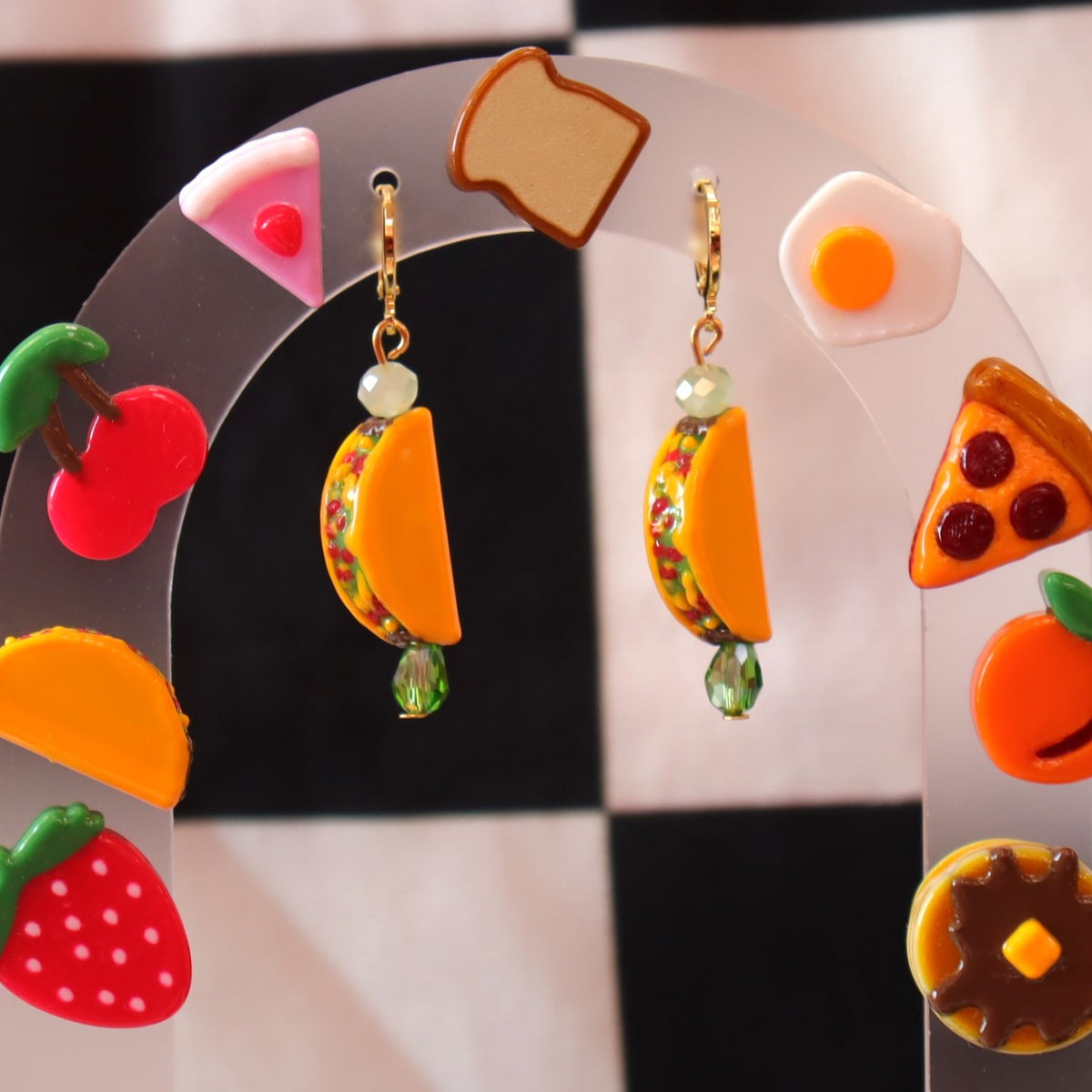 Beaded Taco Earrings