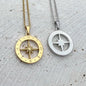 compass necklace Travel Necklace North Star Pendant Stainless