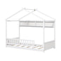 Twin Size House Bed with Storage Shelf and Headboard