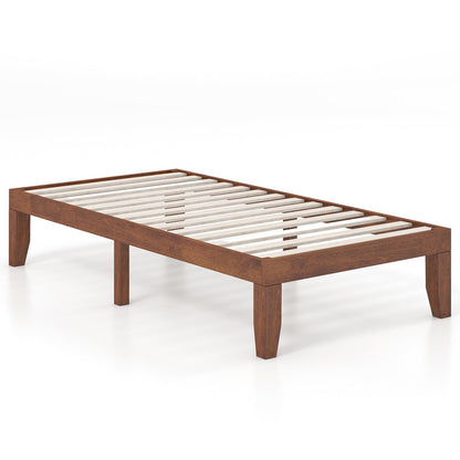 Twin Size 14 Inch Wooden Slats Bed Mattress Frame