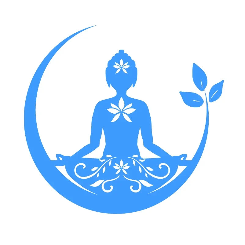 Buddha Chakra Peace Love Good Vibes Vinyl Sticker | Zentangle Mandala Laptop Decal