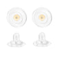 Universal EZback Earring Backs Soft Clear Silicone