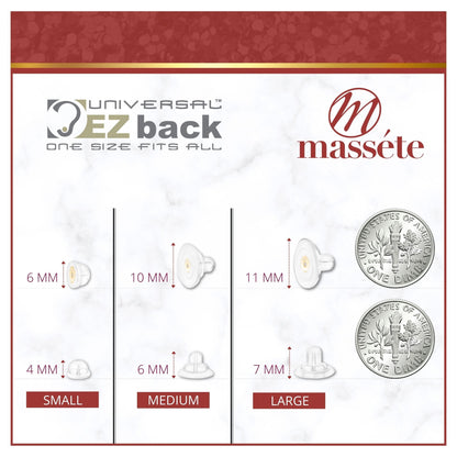Universal EZback Earring Backs Soft Clear Silicone