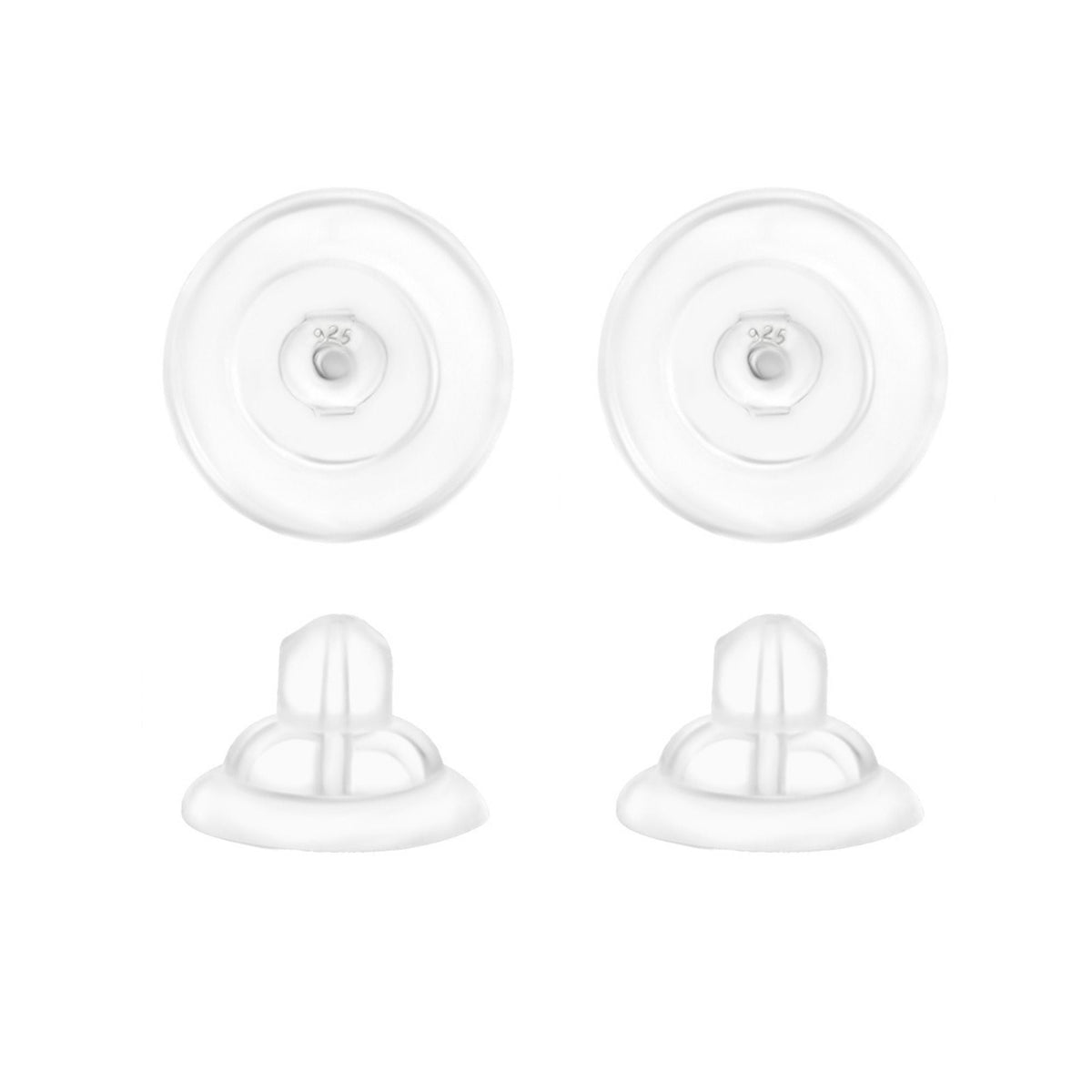 Universal EZback Earring Backs Soft Clear Silicone