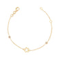 Flower Bracelet in 14k Gold with CZ