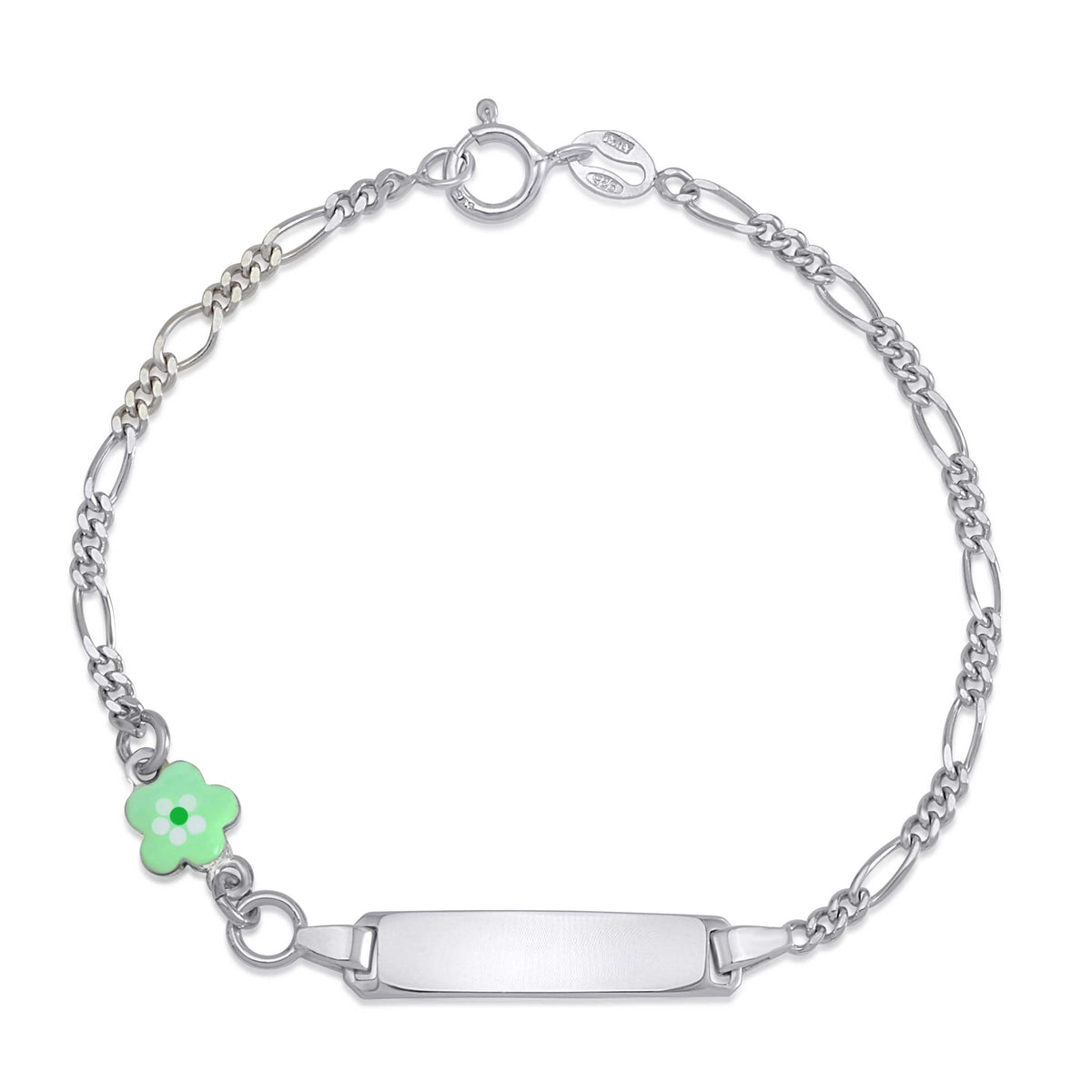 UNICORNJ Sterling Silver 925 Childrens Bracelet with Enamel Charm Italy