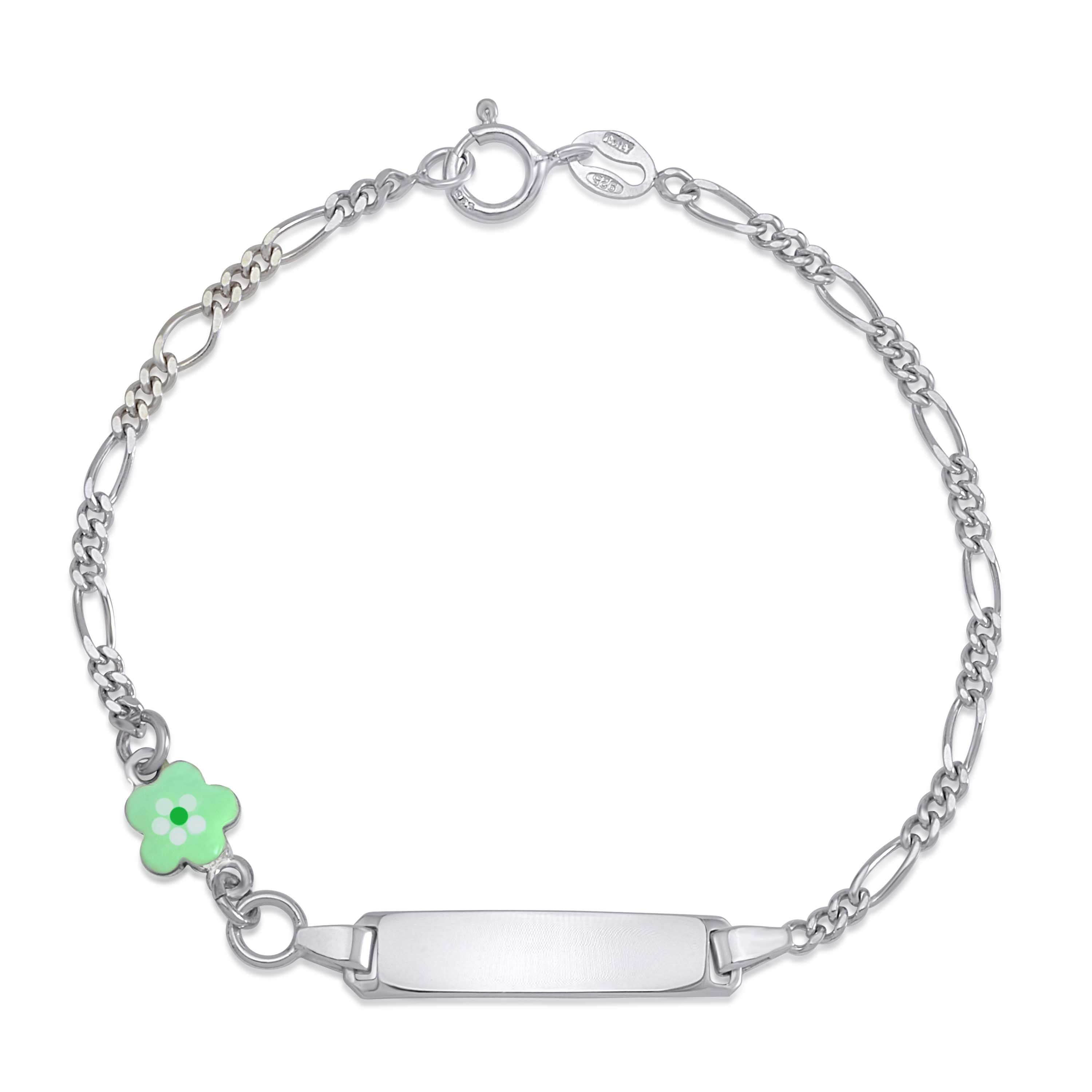 UNICORNJ Sterling Silver 925 Childrens Bracelet with Enamel Charm Italy