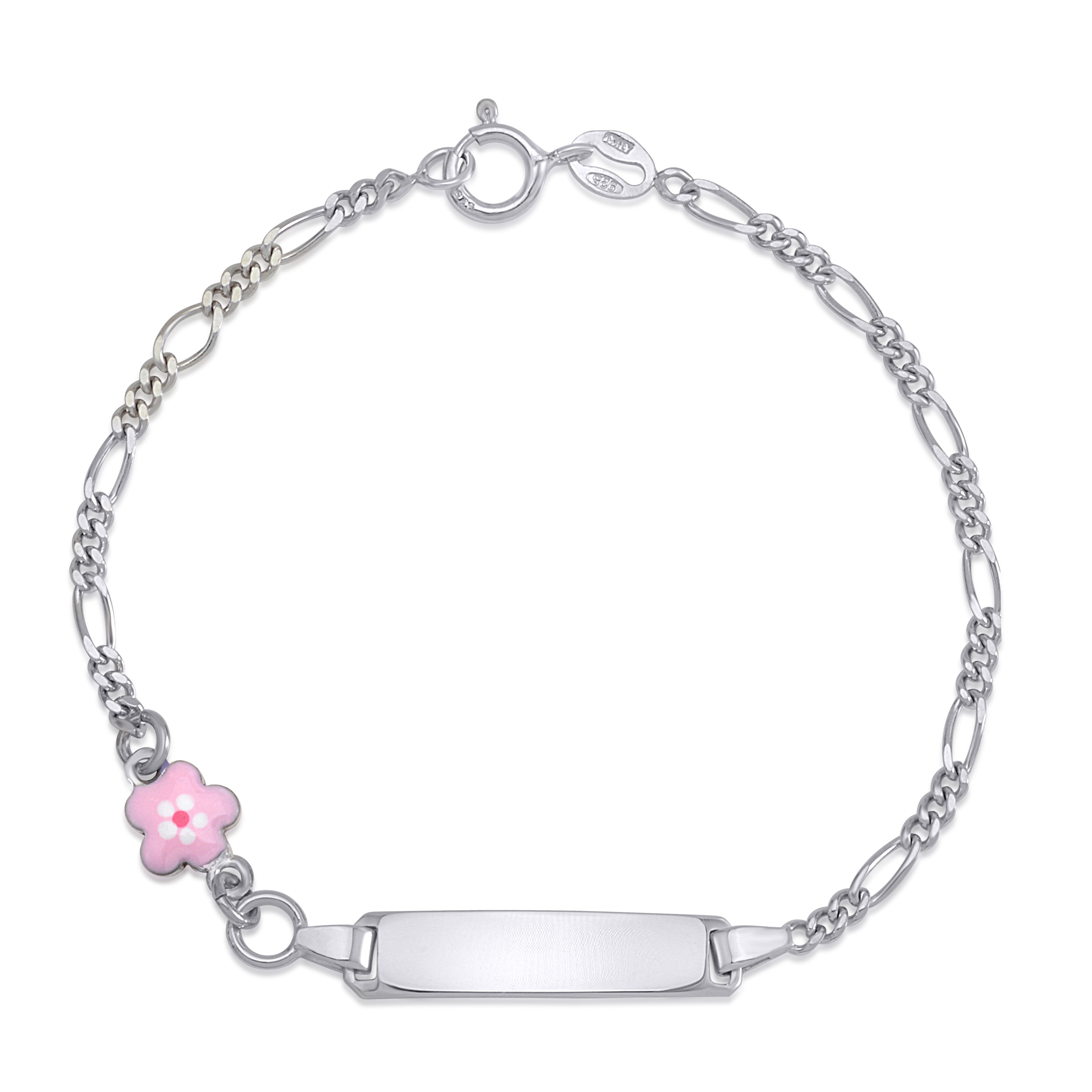 UNICORNJ Sterling Silver 925 Childrens Bracelet with Enamel Charm Italy