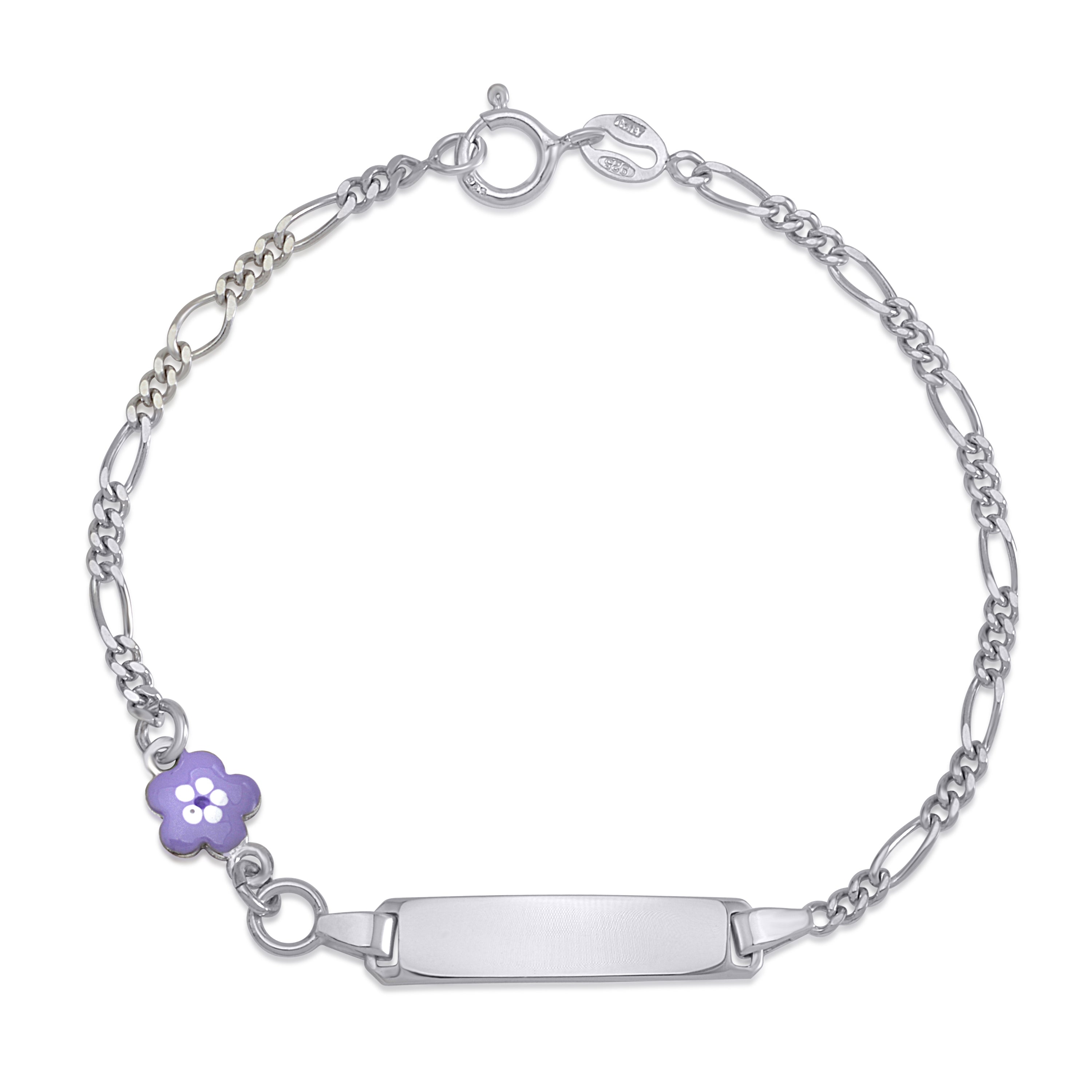 UNICORNJ Sterling Silver 925 Childrens Bracelet with Enamel Charm Italy