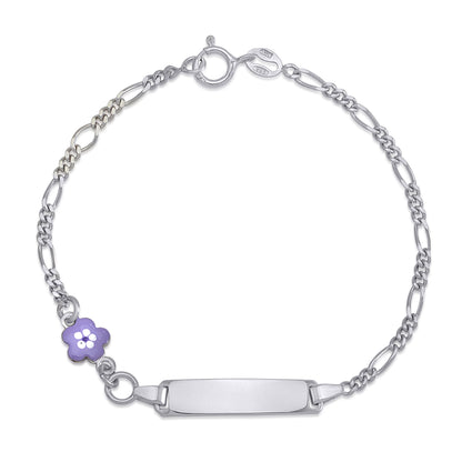 UNICORNJ Sterling Silver 925 Childrens Bracelet with Enamel Charm Italy
