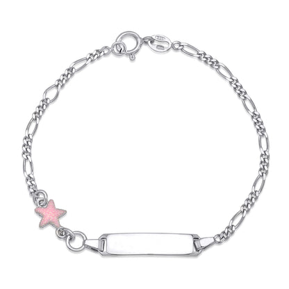 UNICORNJ Sterling Silver 925 Childrens Bracelet with Enamel Charm Italy