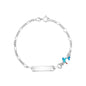 UNICORNJ Sterling Silver 925 Childrens Bracelet with Enamel Charm Italy