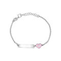 UNICORNJ Sterling Silver 925 Engravable ID Bracelet Rolo Chain for Girls Boys with Enamel 6.5"