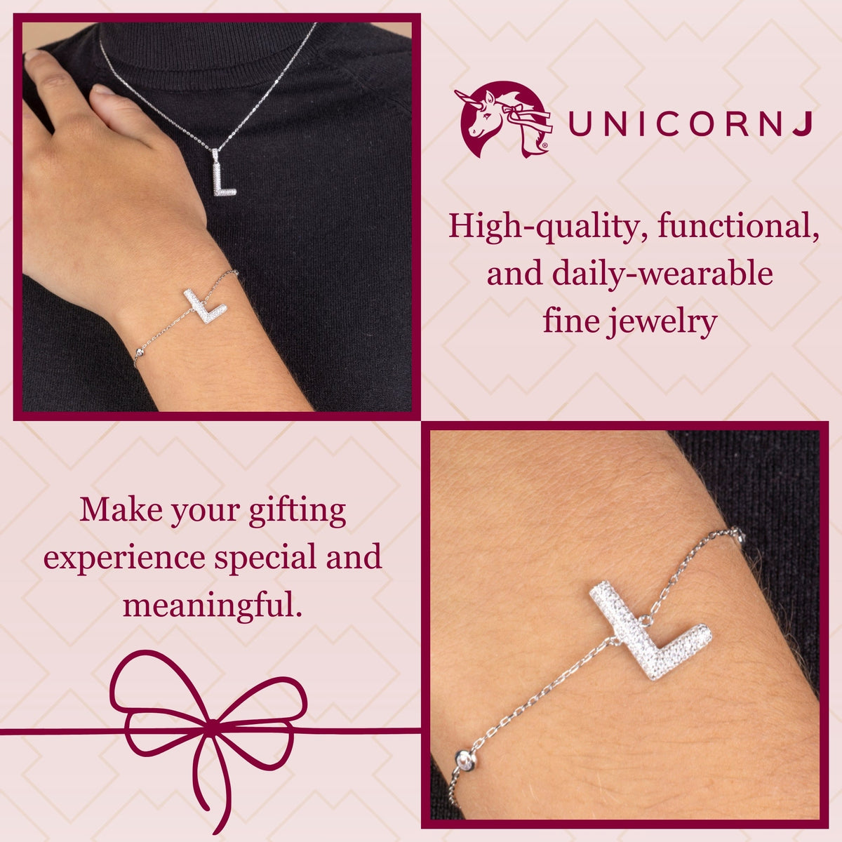 Initial Bracelet in Sterling Silver