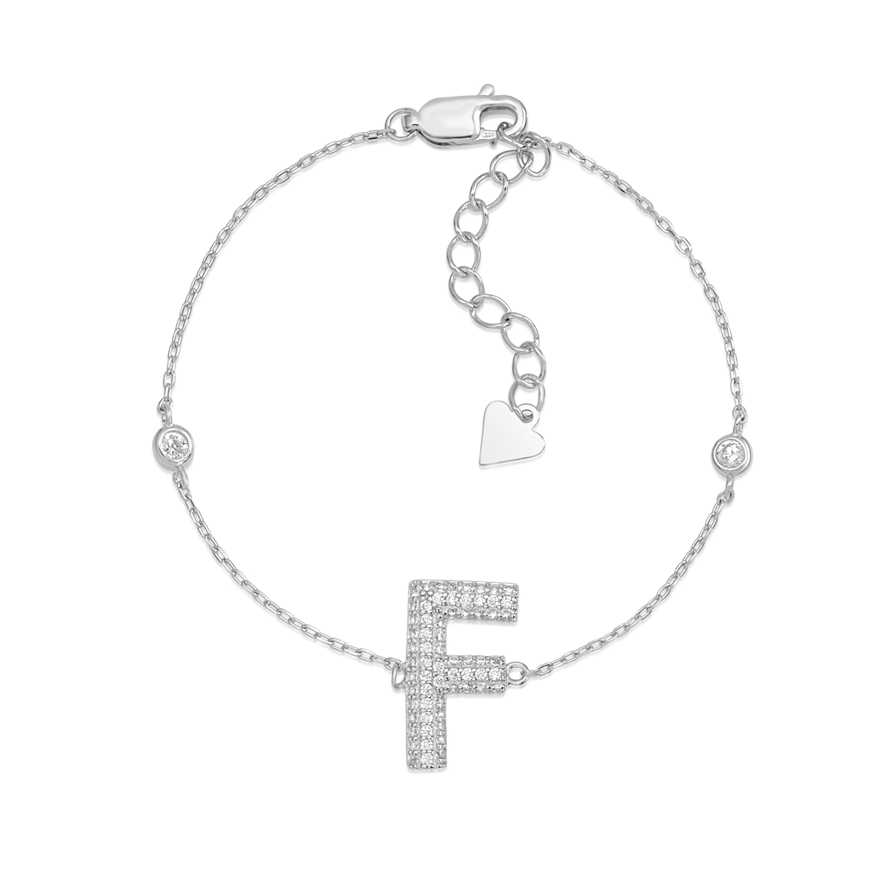 Initial Bracelet in Sterling Silver