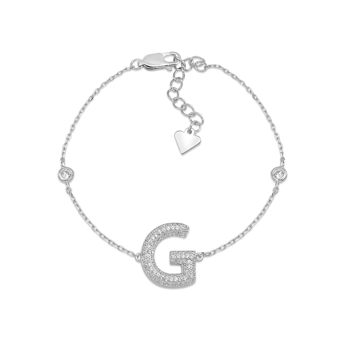 Initial Bracelet in Sterling Silver