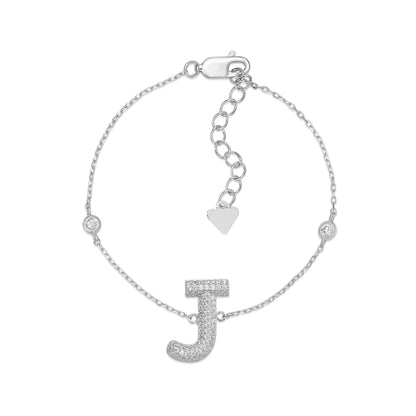 Initial Bracelet in Sterling Silver