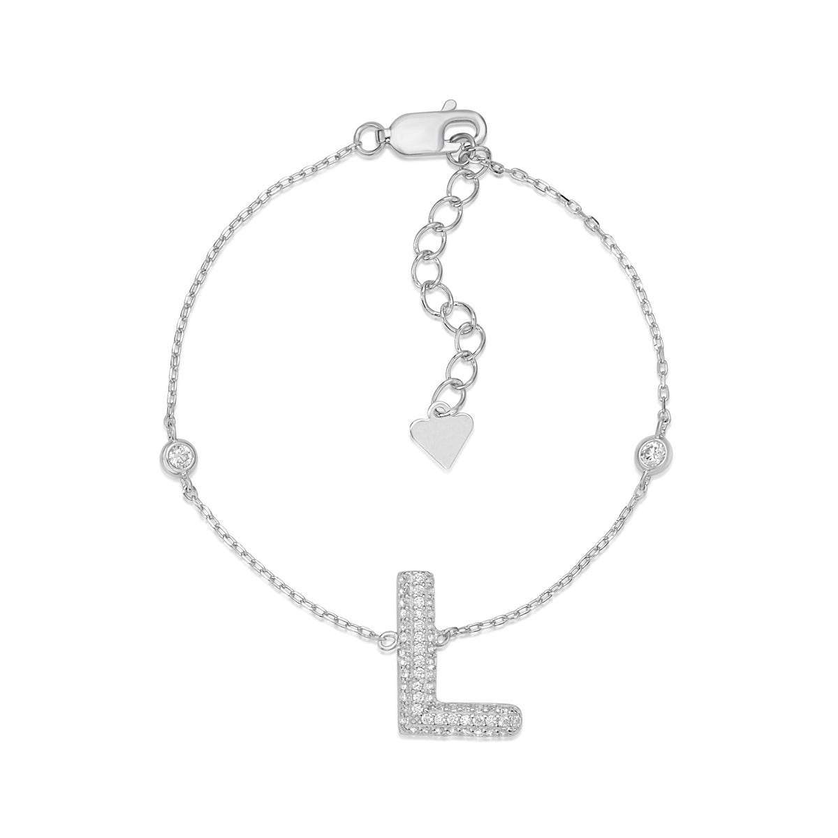 Initial Bracelet in Sterling Silver