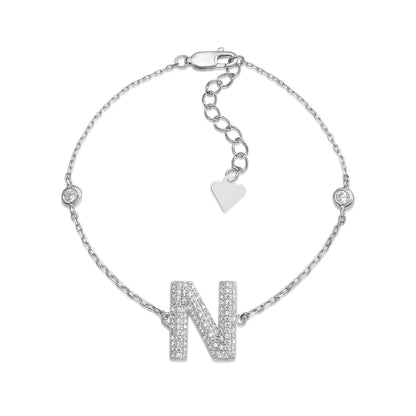 Initial Bracelet in Sterling Silver