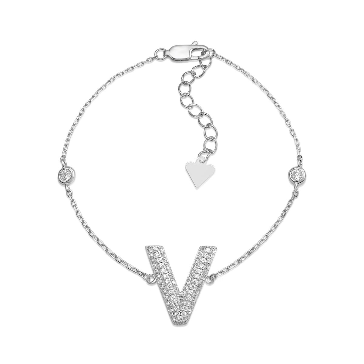 Initial Bracelet in Sterling Silver