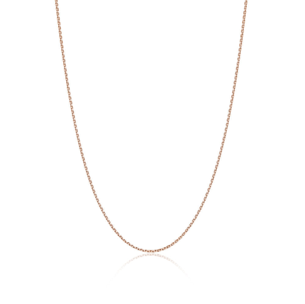 Sterling Silver Rose Gold Yellow Gold Plated Cable Chain Italy 22"
