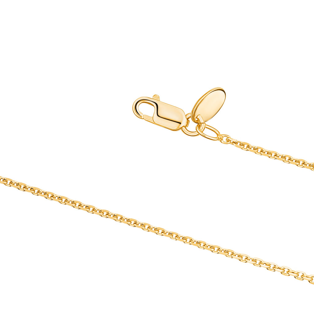Sterling Silver Rose Gold Yellow Gold Plated Cable Chain Italy 22"