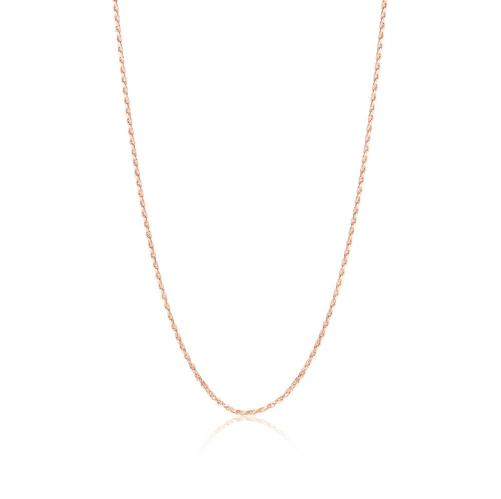Sterling Silver Rose Gold Yellow Gold Plated French Rope Chain Italy 33.5"