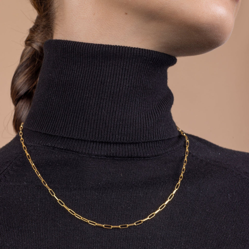 Paperclip Chain Sterling Silver for Women and Girls Made in Italy