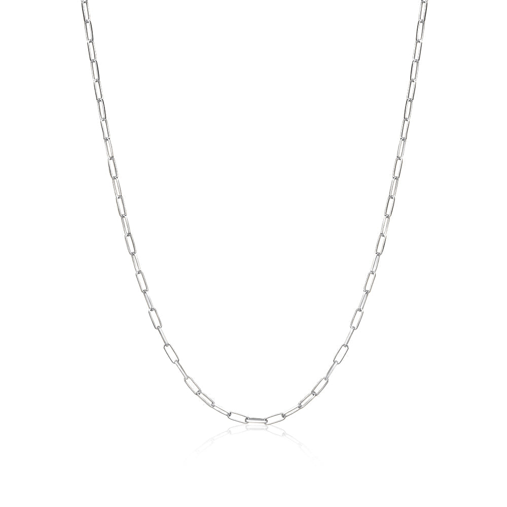 Paperclip Chain Sterling Silver for Women and Girls Made in Italy