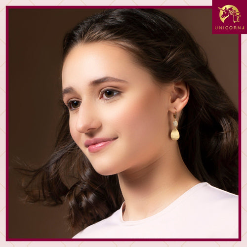 14K Yellow Gold Graduated Double Dangle Teardrop Brushed or Polished and Pave CZ Leverback Earrings