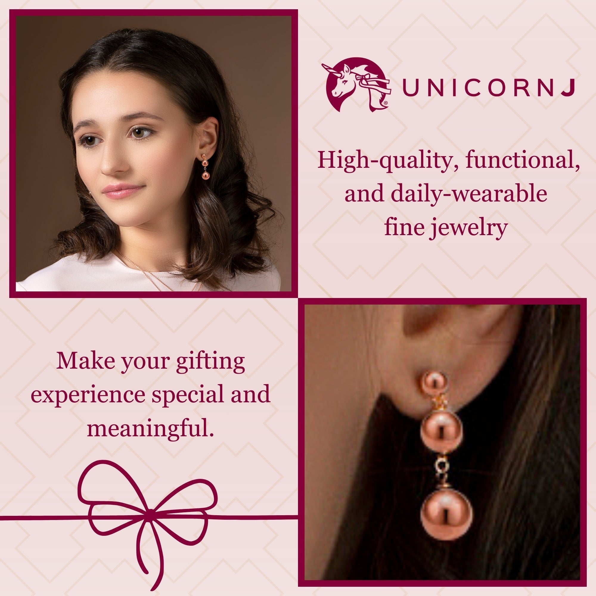 Sterling Silver 925 Polished Triple Ball Drop Earrings