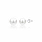 UNICORNJ 14K White Gold Freshwater Cultured Pearl Post Stud Earrings 5 6 or 7mm Italy