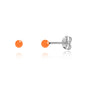 UNICORNJ Sterling Silver 925 Ball Stud Earrings 3mm for Women Girls with Enamel Small Second Piercing
