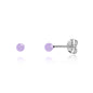 UNICORNJ Sterling Silver 925 Ball Stud Earrings 3mm for Women Girls with Enamel Small Second Piercing