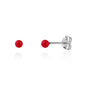 UNICORNJ Sterling Silver 925 Ball Stud Earrings 3mm for Women Girls with Enamel Small Second Piercing