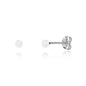 UNICORNJ Sterling Silver 925 Ball Stud Earrings 3mm for Women Girls with Enamel Small Second Piercing