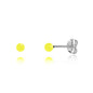 UNICORNJ Sterling Silver 925 Ball Stud Earrings 3mm for Women Girls with Enamel Small Second Piercing