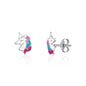 UNICORNJ Sterling Silver 925 Unicorn Earrings Stud for Girls with Enamel