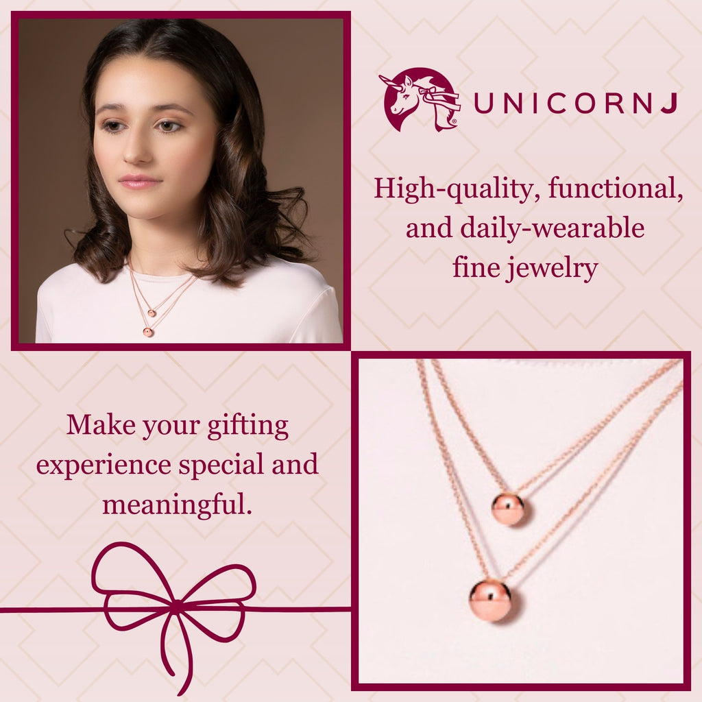 Sterling Silver High Polished Double Layer Ball Necklace Pendant on Cable Chain 19"